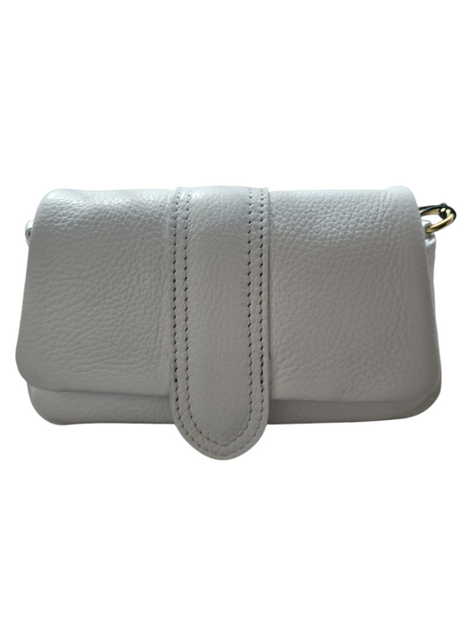 Weiße Umhängetasche aus Leder – Zeitlos & Elegant