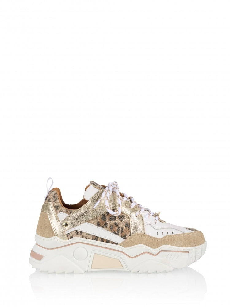 DWRS PLUTO Leopard - Sneakers | Weiß/Sand