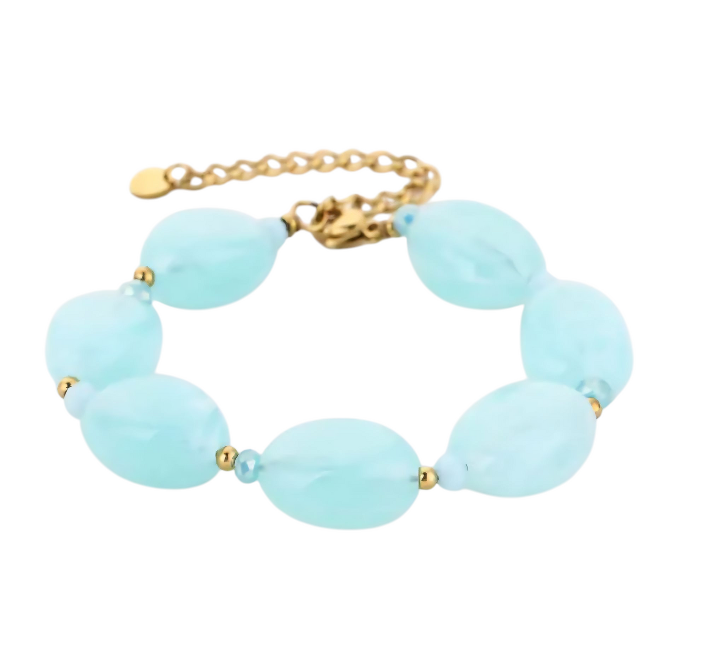 Bracelet with Light Blue Stones – Summery & Elegant
