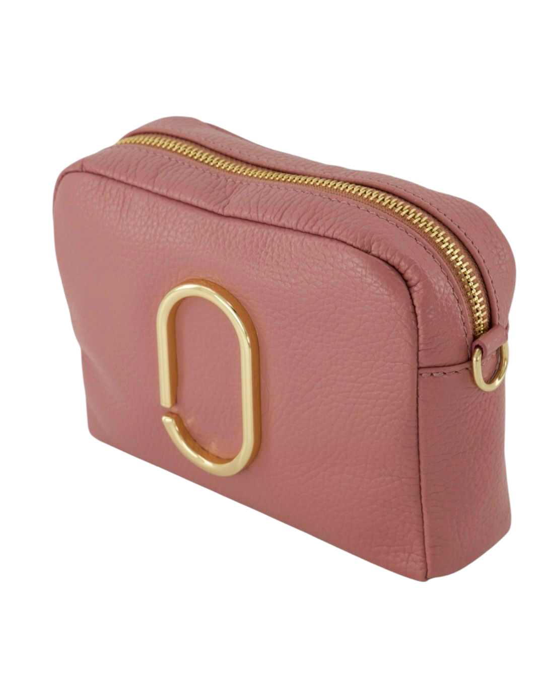 Leren Crossbodytas Oudroze – Elegant & Goudkleurig Detail