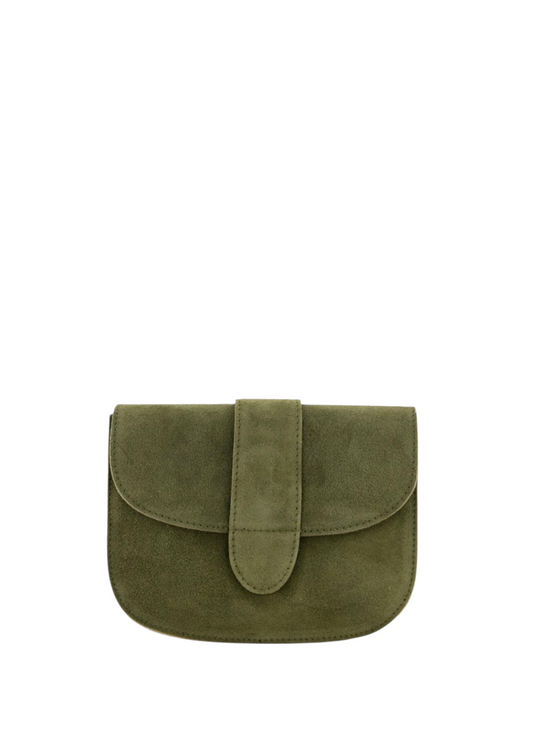 Olijfgroene Suède Crossbodytas – Minimalistisch & Elegant Design