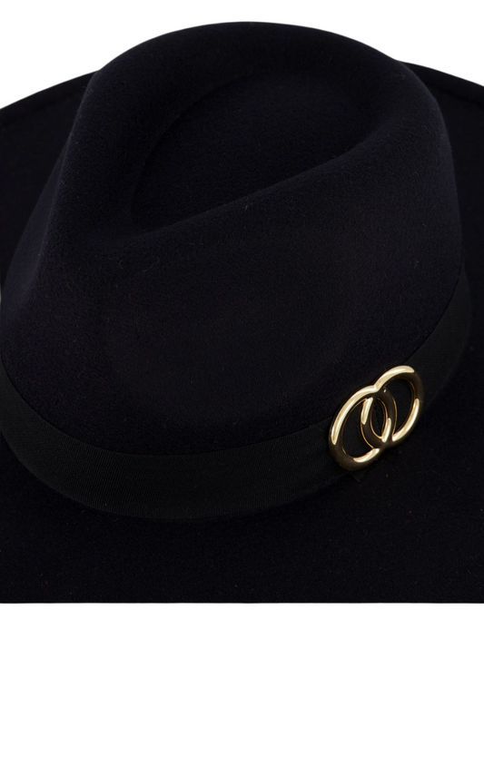 Luxe Fedora Hoed Zwart – Met Gouden Detail | Tijdloos & Elegant