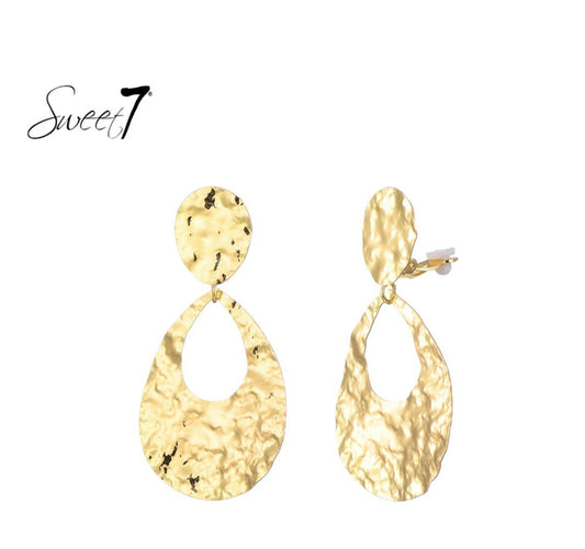 Sweet7 Statement Oorbellen Goud – Gehamerd & Glamorous