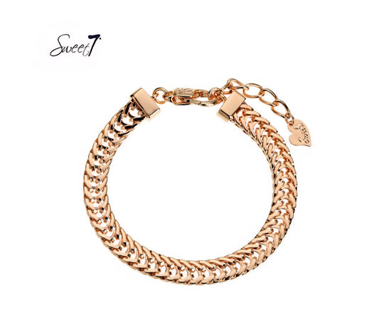Modern Glam – Rosegouden Armband met Luxe Schakel