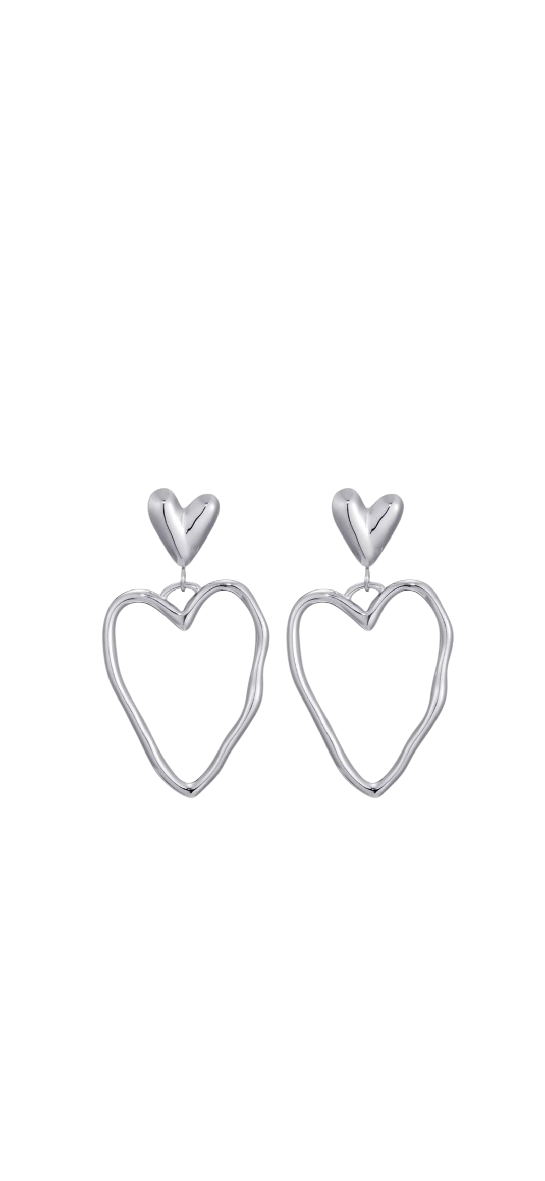 Sweet 7 – Silver Heart Earrings