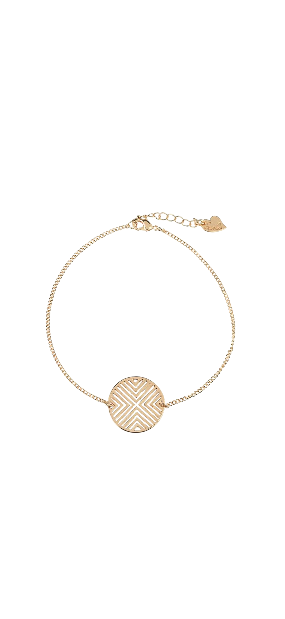 Sweet 7 – Goudkleurige Armband met Geometrisch Medaillon