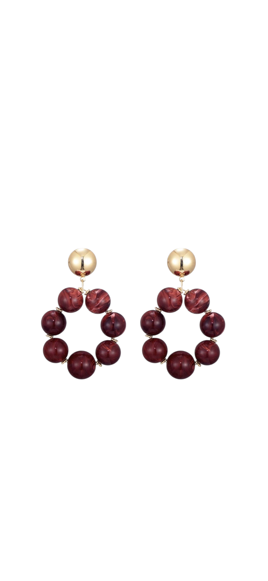 Sweet 7 – Bordeauxrode Statement Oorbellen