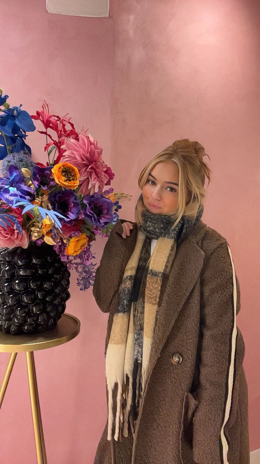 Cocoa Comfort – Lange Teddy Jas in Chocoladebruin