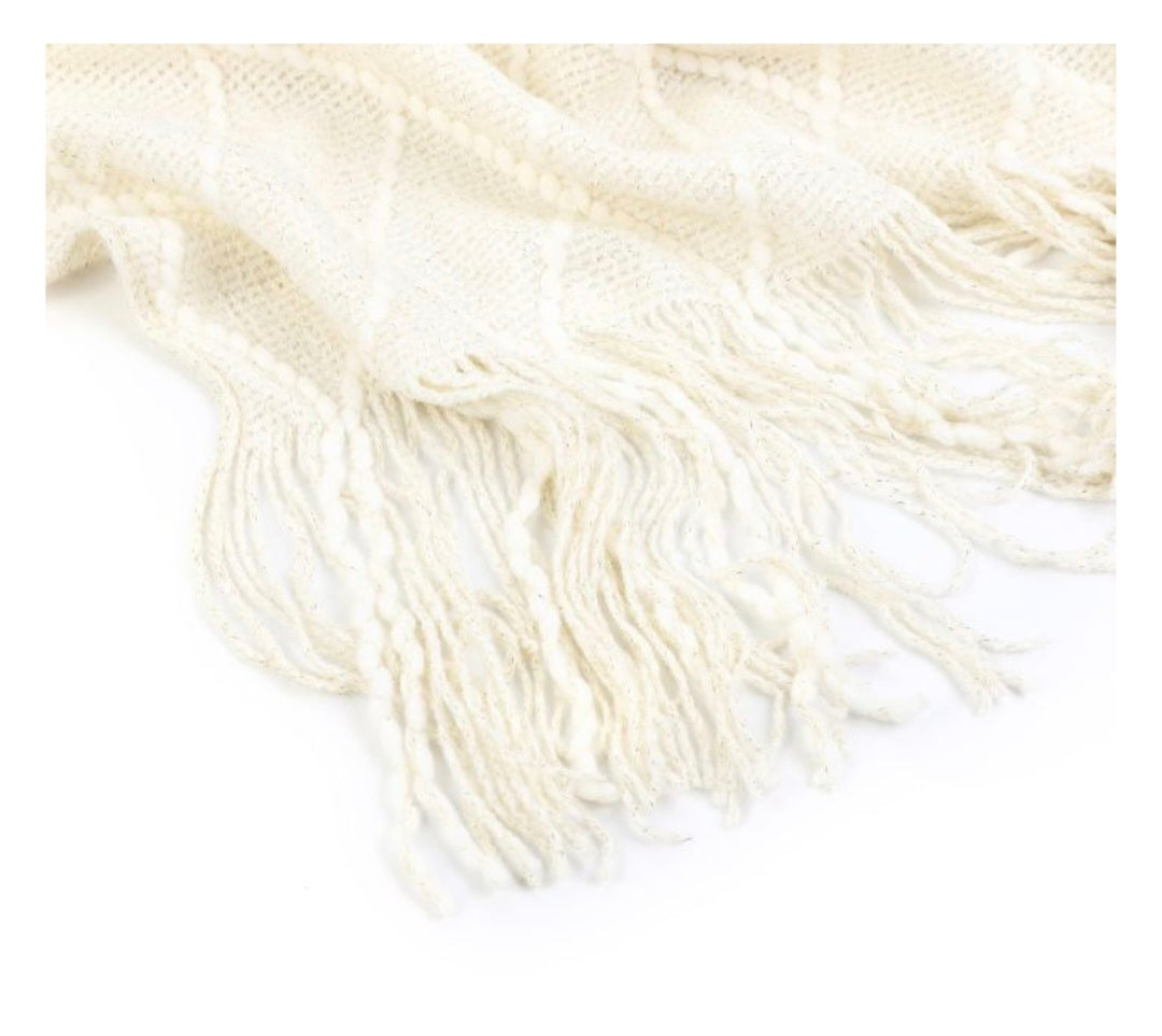 Gebreide Sjaal – Winter White Elegance