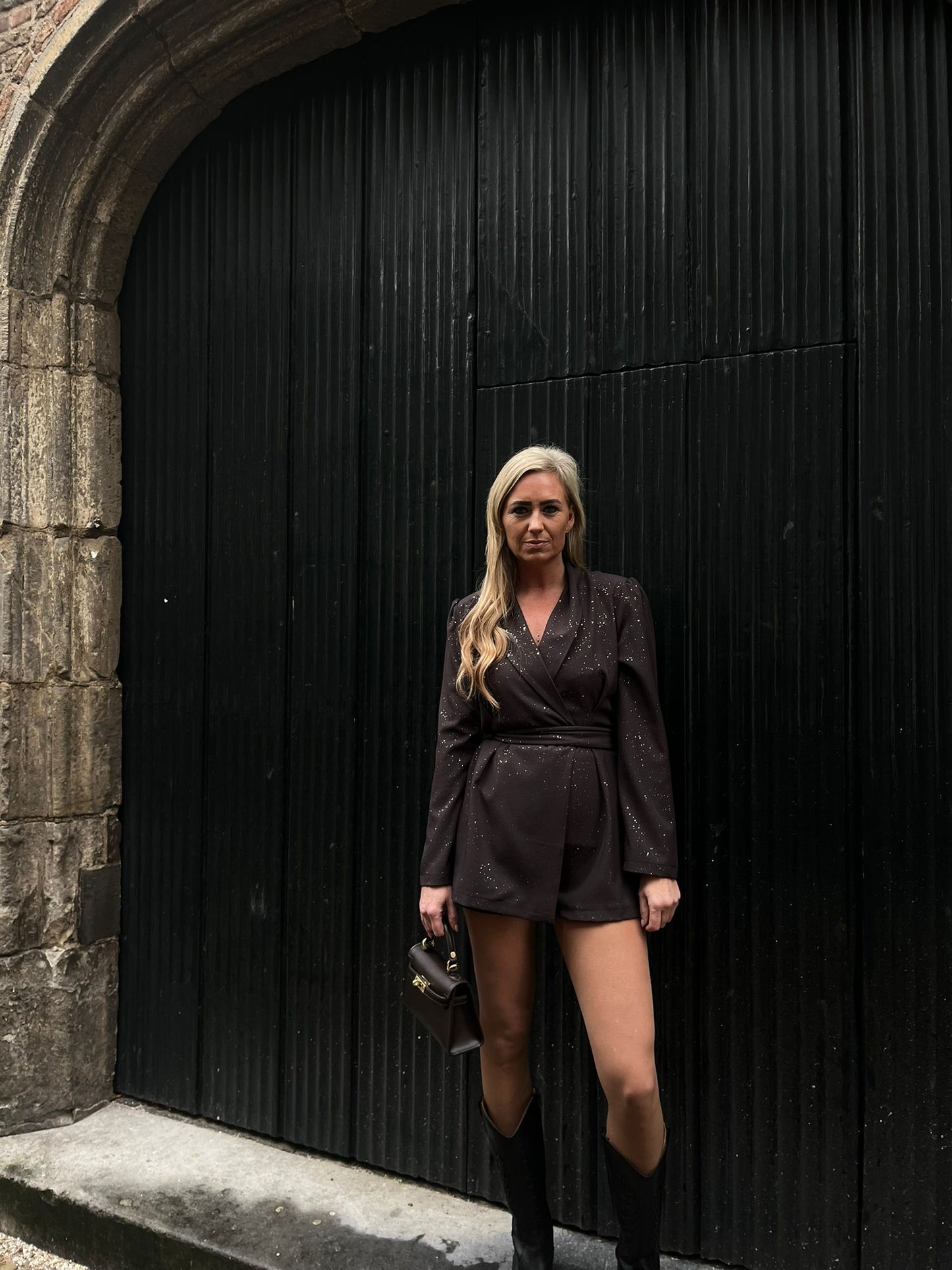 Brown Sparkle Jumpsuit