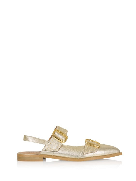 PORT ISABEL metallic - Slingbacks | Champagne