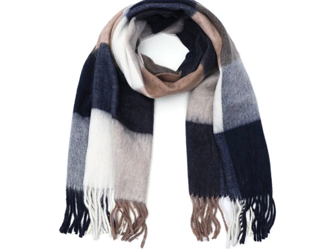 Zachte Sjaal – Navy Mix | Stijlvol & Warm