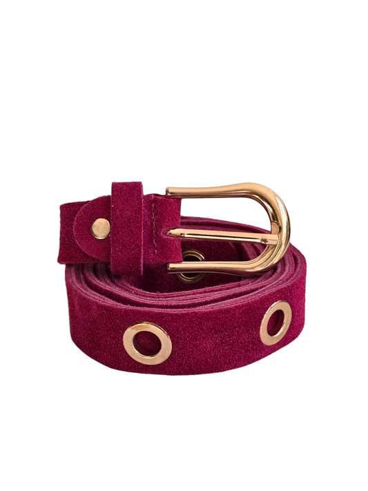 Suede pink belt