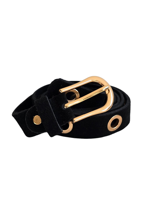 Suede black belt