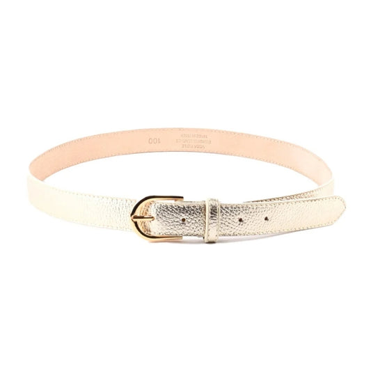 Gold Leather Belt – 100 cm | Timeless Elegance