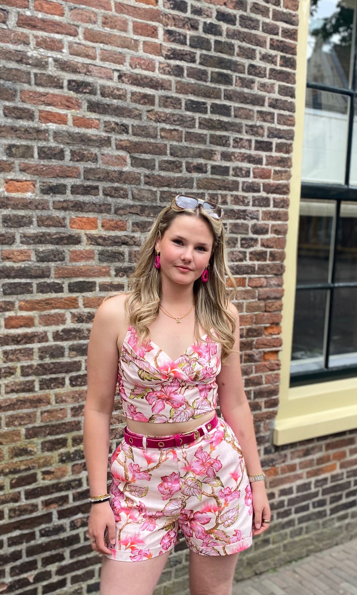 Zomerse Bloemen Set – Croptop & Short