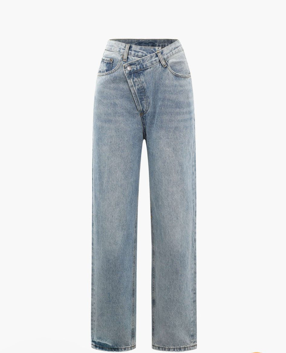 Trendy Asymmetrische Jeans – Speels, Stoer & Stijlvol