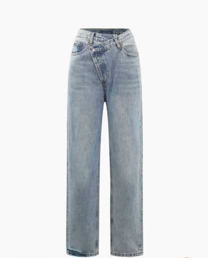 Trendy Asymmetrische Jeans – Speels, Stoer & Stijlvol