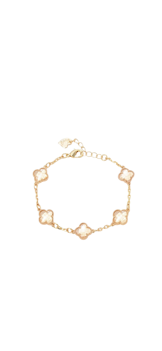 Sweet 7 – Goudkleurige Armband met Klaverdesign
