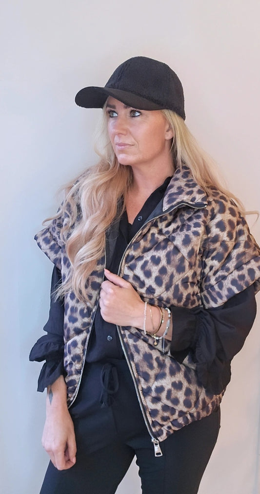 Statement Gilet met Panterprint