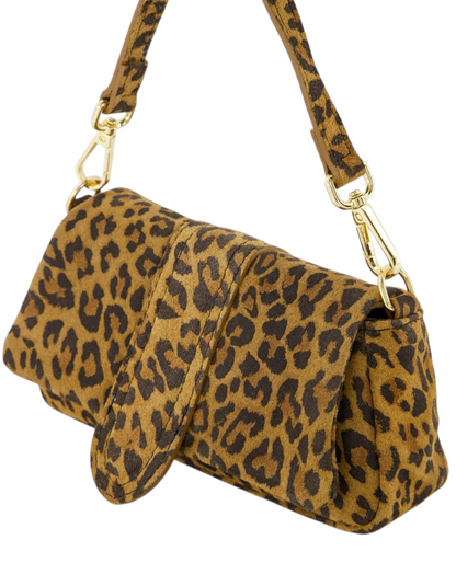 Suède Schoudertas met Panterprint – Trendy & Stijlvol