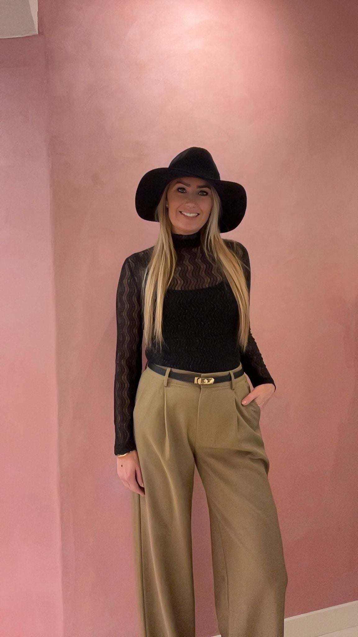 Chic Comfort – Hoge Taille Pantalon in Camel