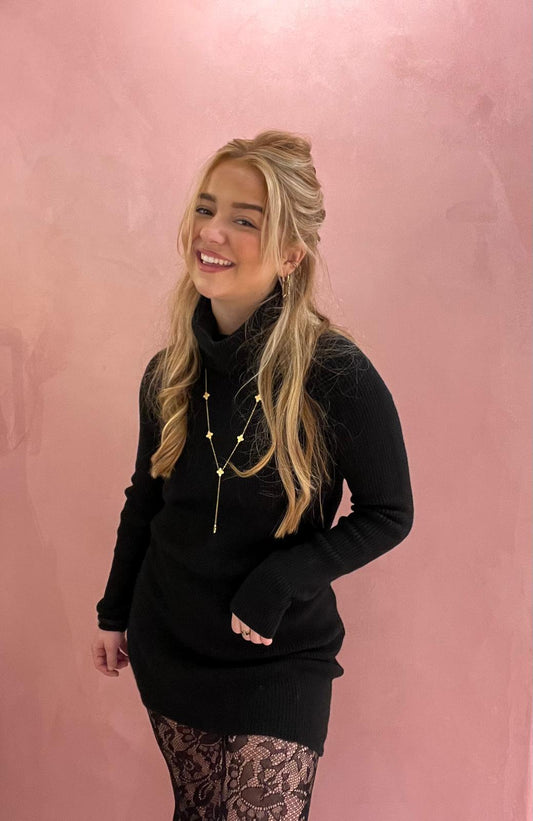 Zwarte Gebreide Coljurk – Elegant & Comfortabel