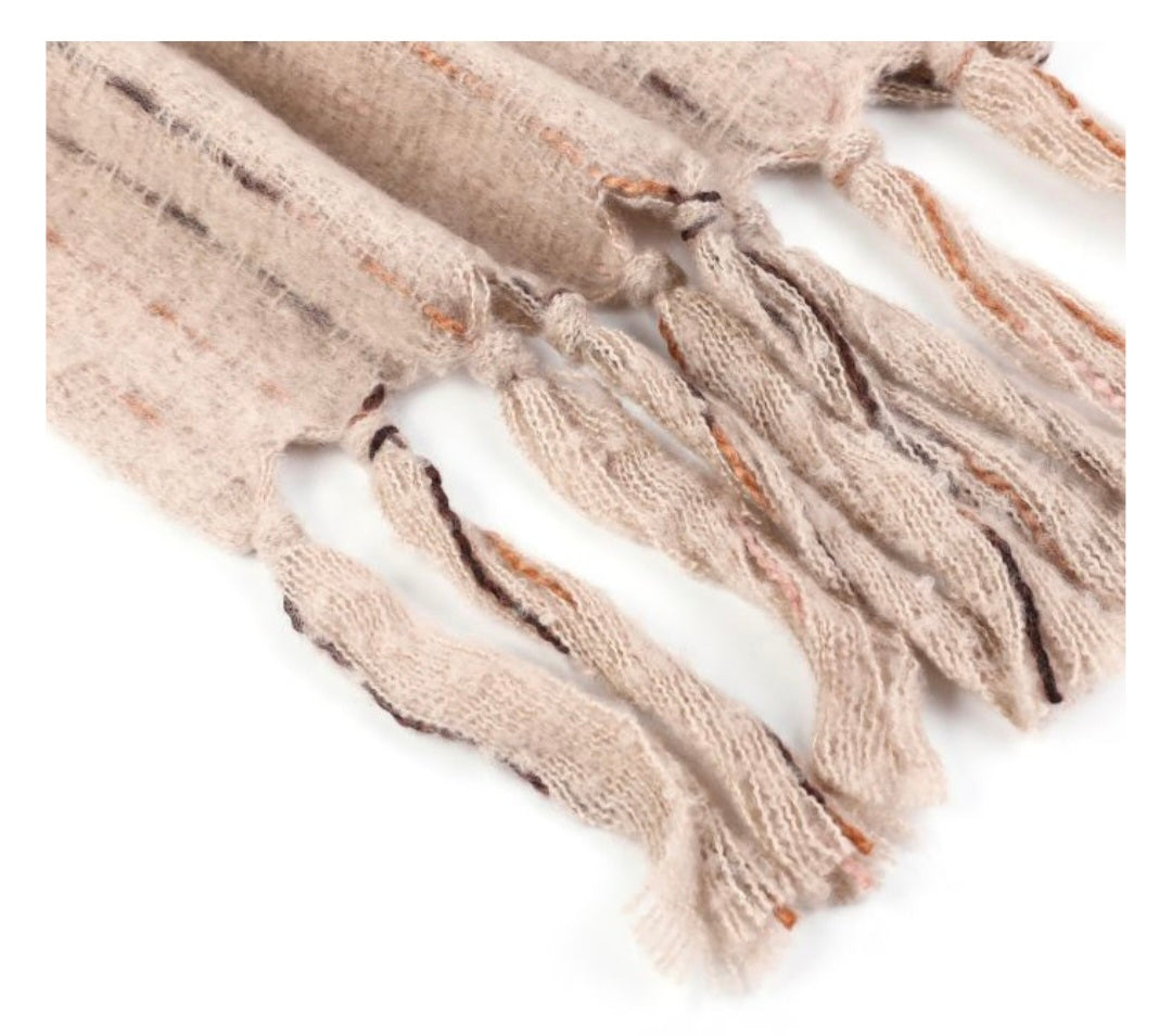 Sjaal – Soft Beige Lines
