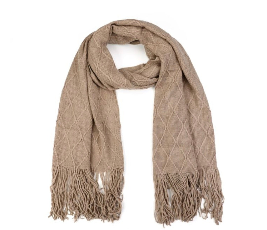 Gebreide Sjaal – Soft Taupe Charm