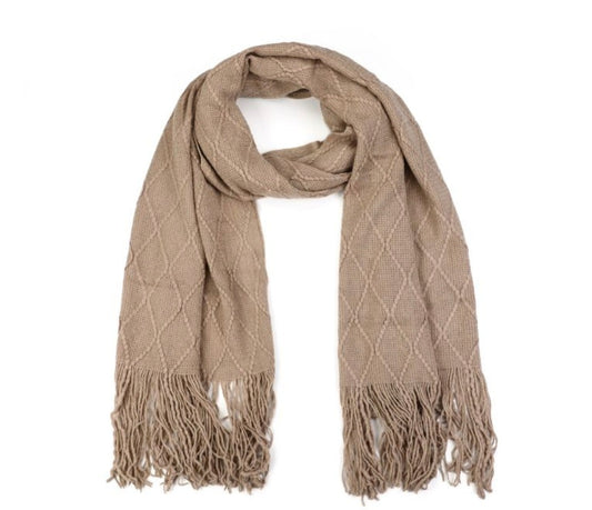 Gebreide Sjaal – Soft Taupe Charm