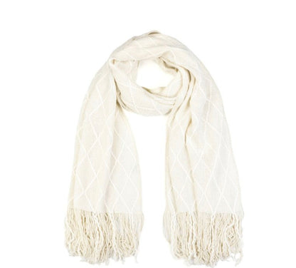 Gebreide Sjaal – Winter White Elegance