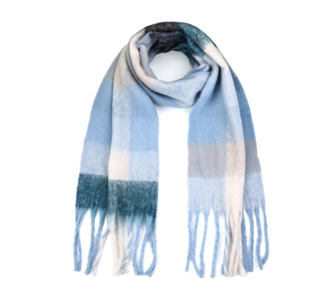 Sjaal – Soft Blue Ombre