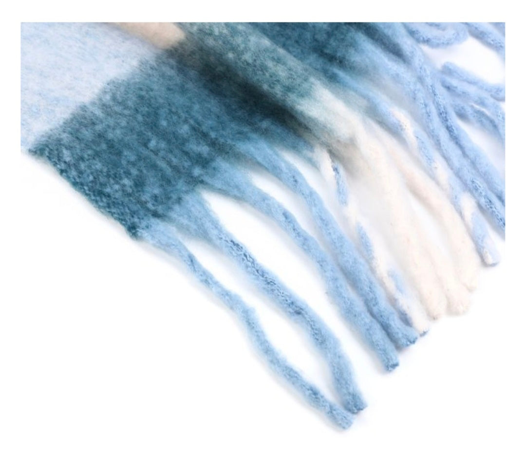 Sjaal – Soft Blue Ombre