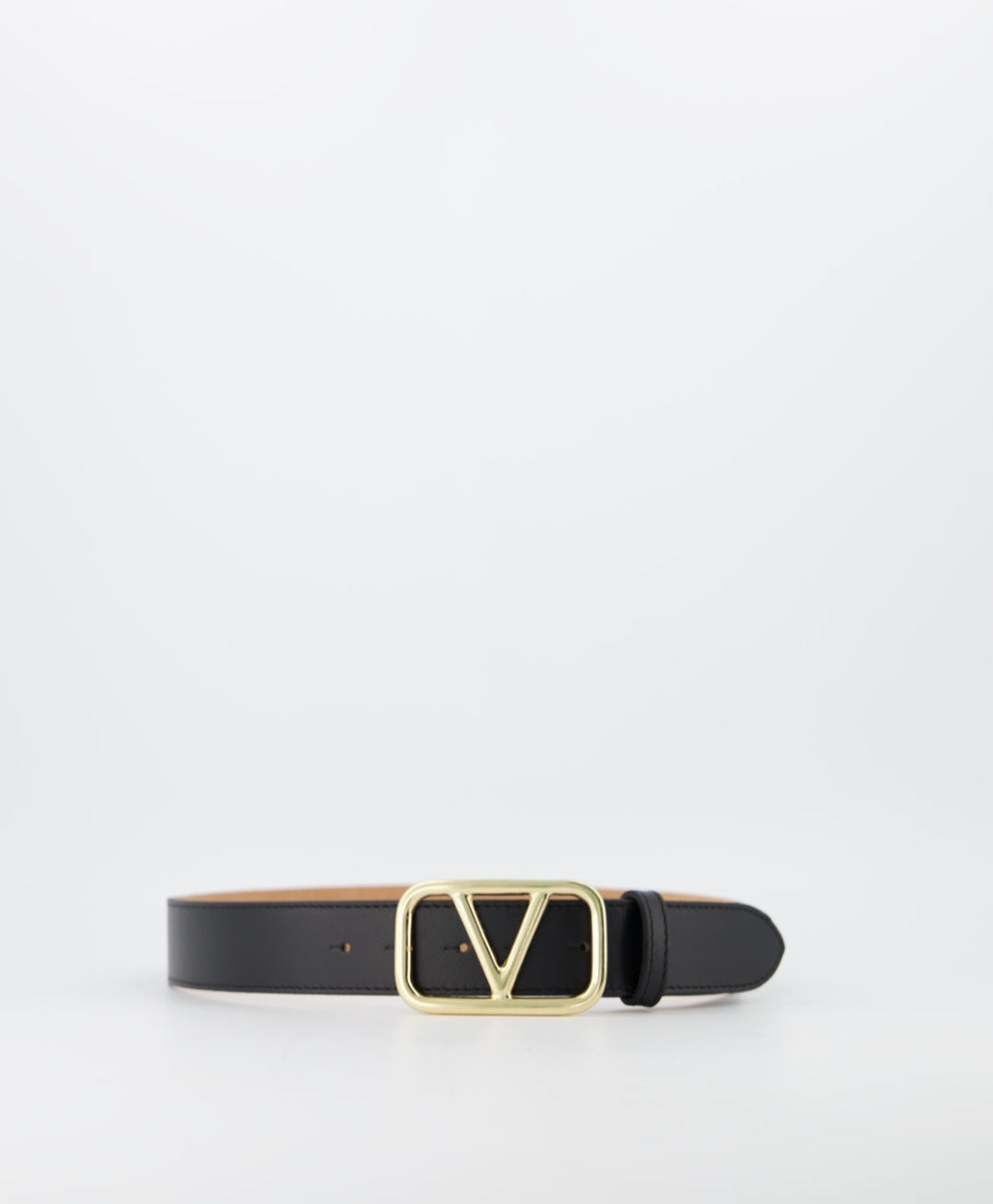 Leren riem met goudkleurige V-gesp – tijdloos & elegant