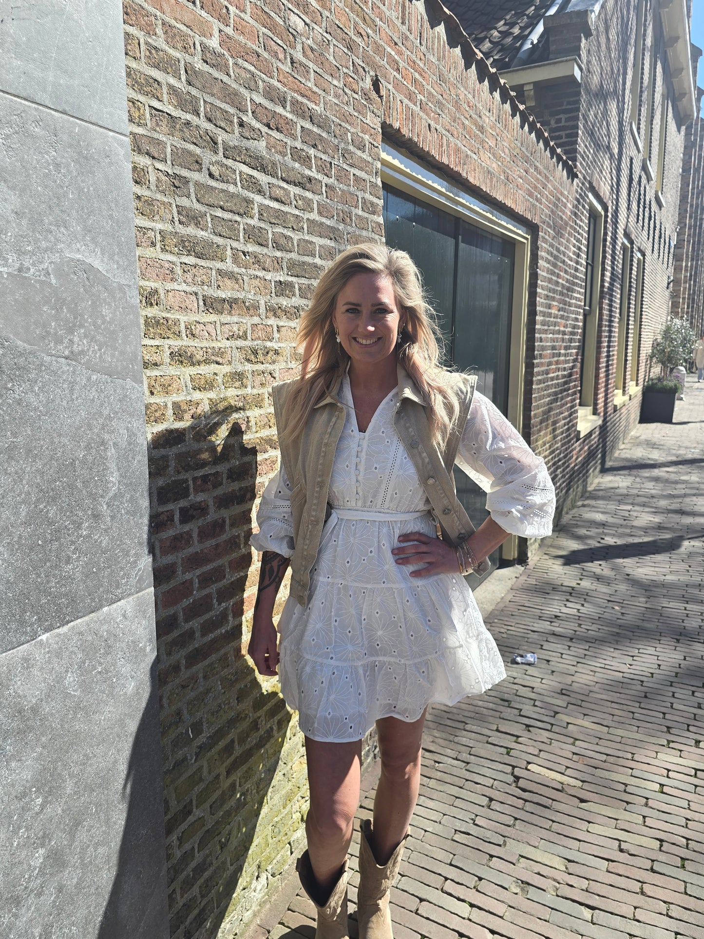 Jurk Broderie wit
