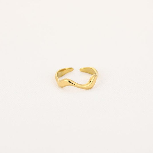 Minimalistische verstelbare ring – goudkleurig & tijdloos
