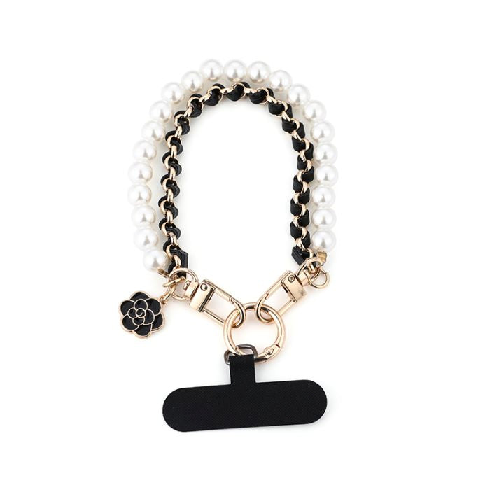 Luxe parel telefoonkoord met goudkleurige details