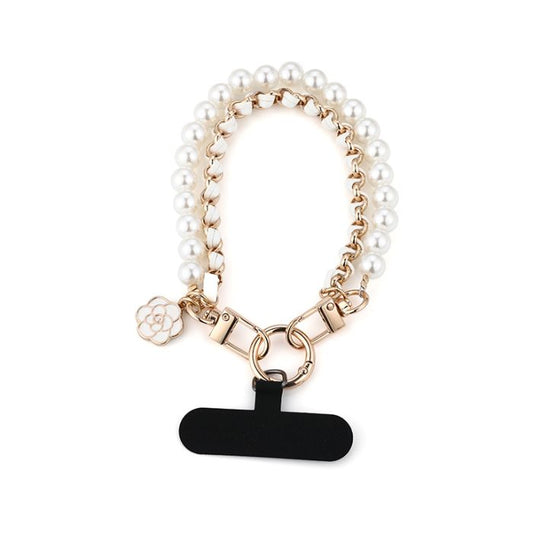 Luxe parel telefoonkoord met goudkleurige details