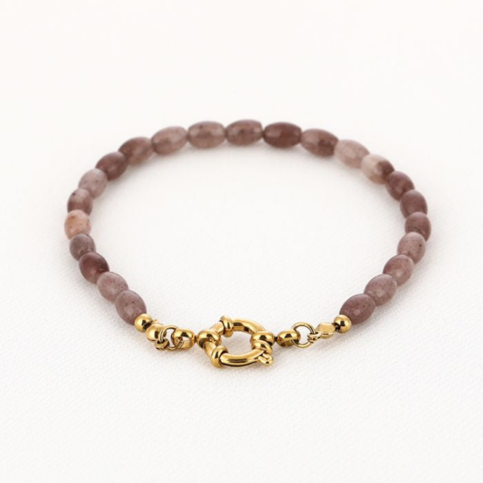 Verfijnde kralenarmband met gouden sluiting