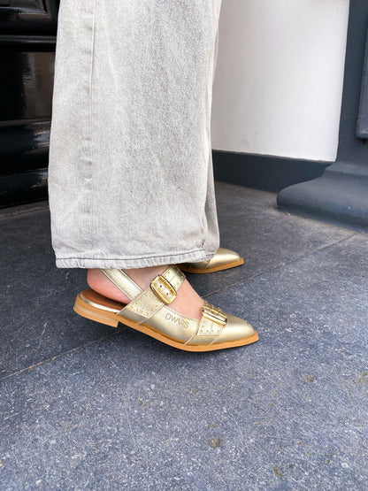 PORT ISABEL metallic - Slingbacks | Champagne