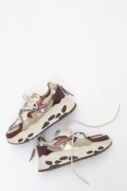 SATURNUS metallic - Sneakers | Bordeaux / Off White