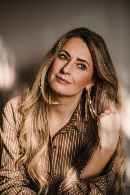 By Shir Oorbellen luxe knoop sparkle