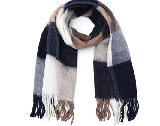 Zachte Sjaal – Navy Mix | Stijlvol & Warm