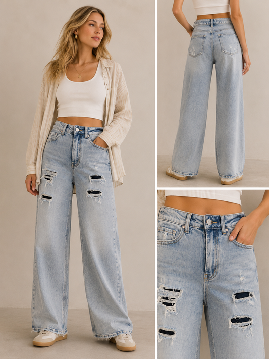QueenHearts Wide Leg Jeans