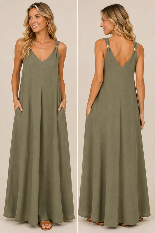 Maxi Jurk Olive