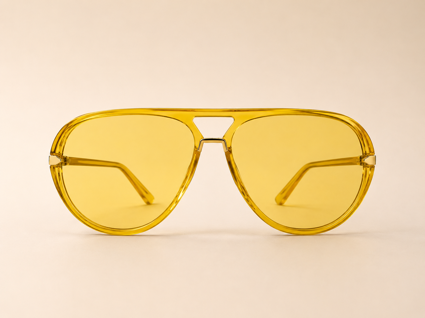 Zonnebril Aviator Geel