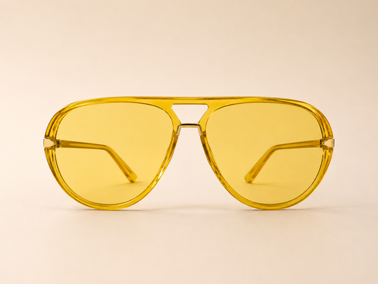 Zonnebril Aviator Geel