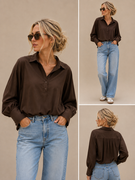 Chocolate Blouse – Relaxed Chic