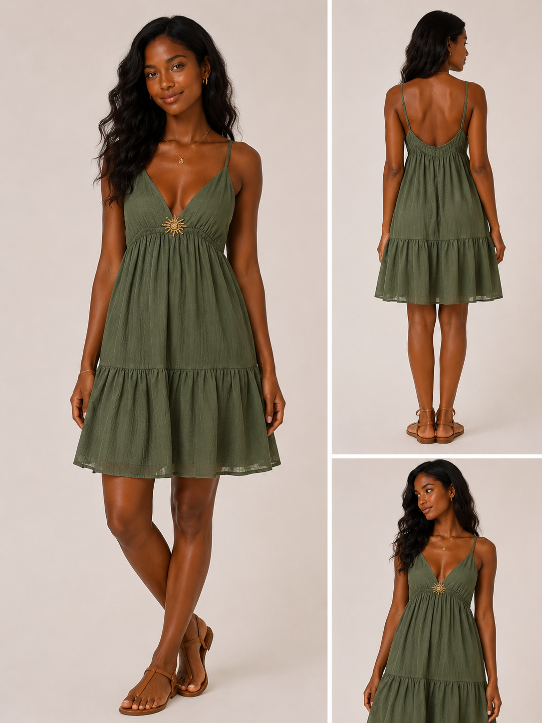 Boho Jurk Olijfgroen