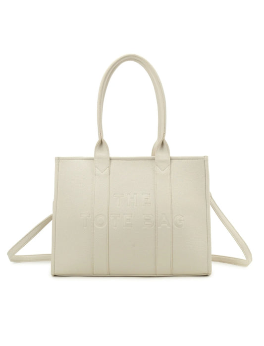 The Statement Tote Bag – Cream